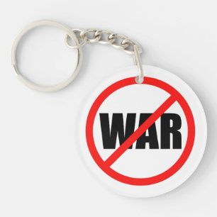 No War Symbol Keychain