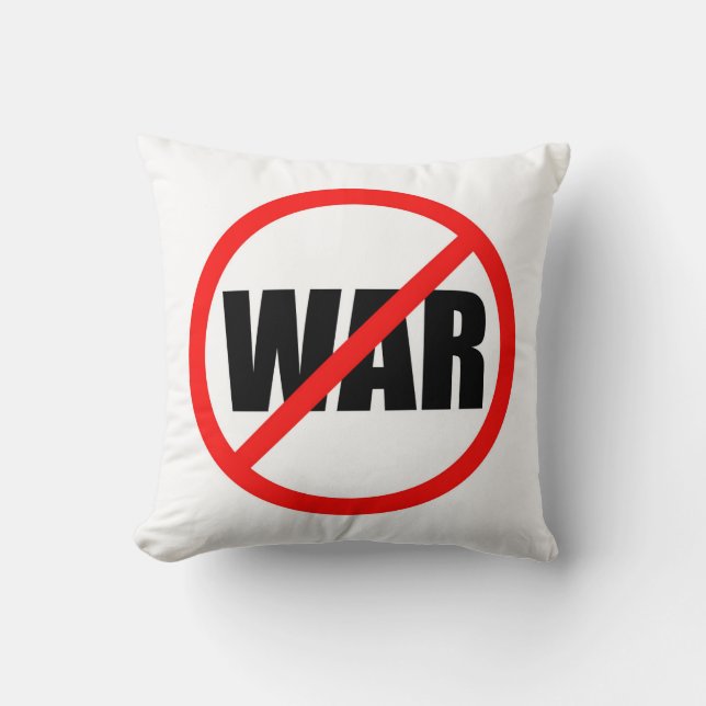No War Symbol Throw Pillow (Front)
