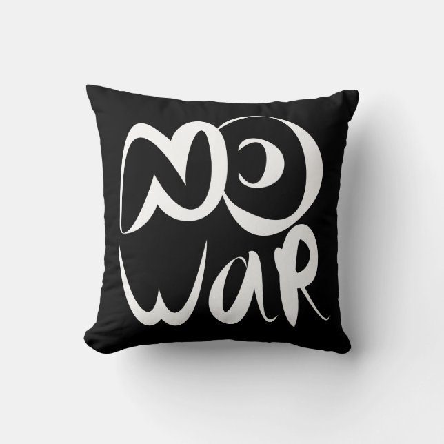 No War Throw Pillow (Front)