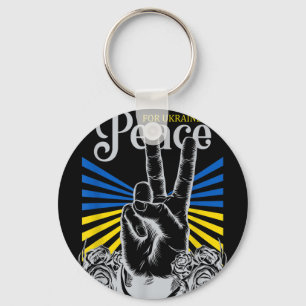 No War, Urkrian Flag, Peace To Ukraine Keychain
