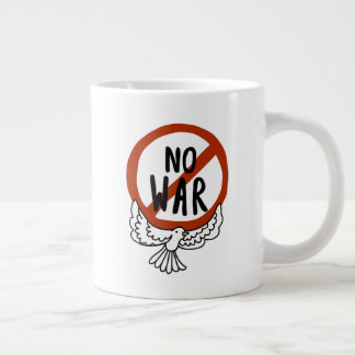 No War With Dove Large Coffee Mug