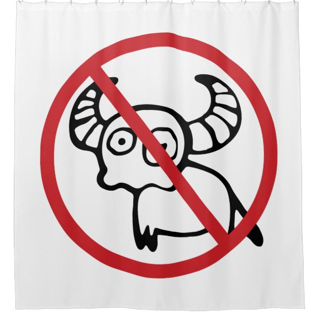 NO Water Buffalo ⚠ Funny Asian Thai Sign ⚠ (Front)