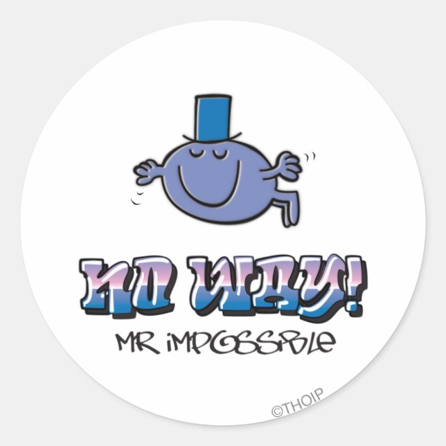 No Way! Classic Round Sticker (Front)