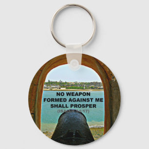 no weapon formed against me keychain