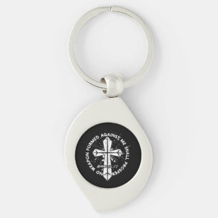 No Weapon Formed Against me shall prosper Faith in Keychain