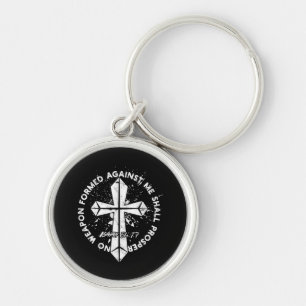 No Weapon Formed Against me shall prosper Faith in Keychain