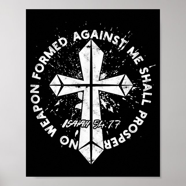 No Weapon Formed Against me shall prosper Faith in Poster (Front)
