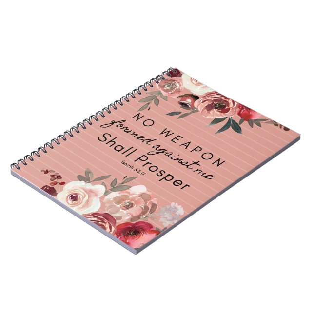 No Weapon Formed Against Me Shall Prosper Notebook (Left Side)