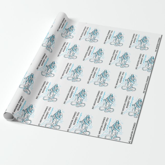 No Weapon Shall Prosper Christian Wrapping Paper (Unrolled)