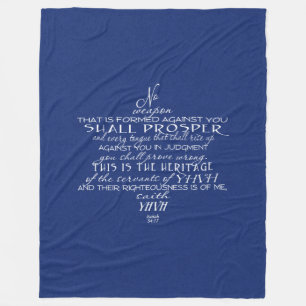 No Weapon Star of David Blue Fleece Blanket