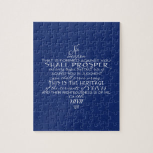 No Weapon Star of David Blue Jigsaw Puzzle