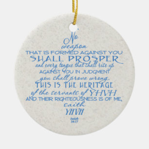 No Weapon Star of David Ceramic Ornament