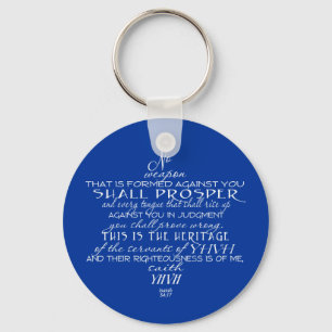 No Weapon Star of David Keychain