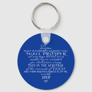 No Weapon Star of David Keychain