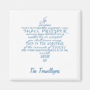 No Weapon Star of David Personalized Magnet