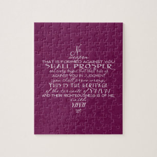 No Weapon Star of David Wine Jigsaw Puzzle