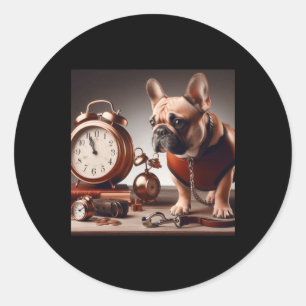 No What Time It Is Classic Round Sticker