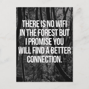 No WiFi In The Forest Postcard