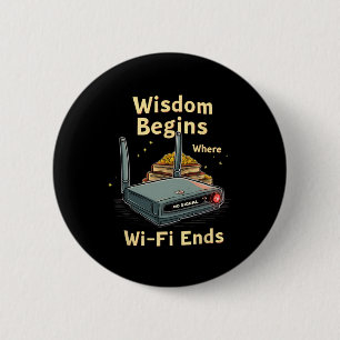 No Wifi Read Books Instead - Funny Back To School 2 Inch Round Button