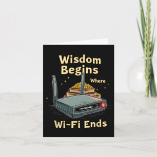 No Wifi Read Books Instead - Funny Back To School  Card