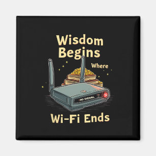 No Wifi Read Books Instead - Funny Back To School  Magnet