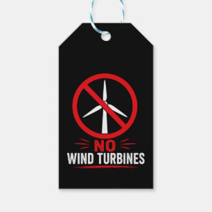 No wind turbines rural protest gift tags
