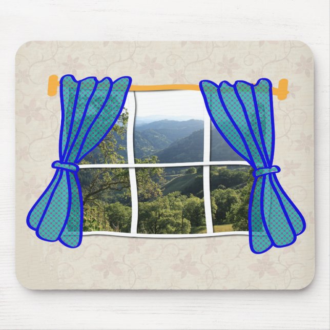 No Window Faux Window Funny Work Place Mouse Pad (Front)