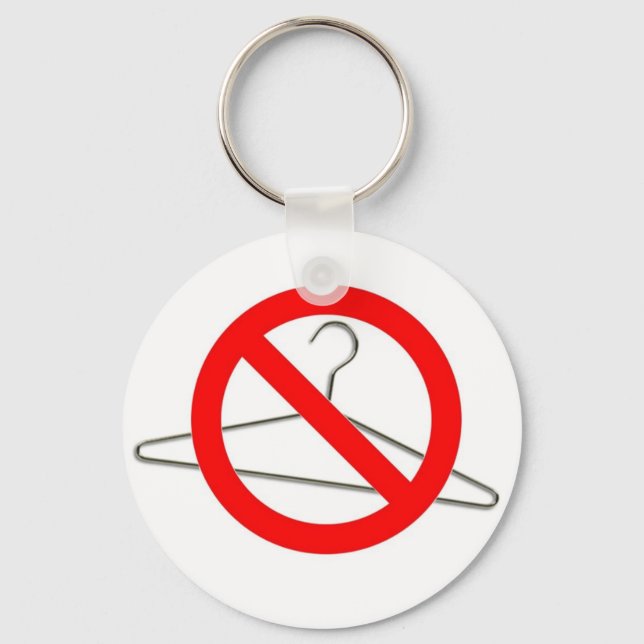 No Wire Hangers!!! Keychain (Front)