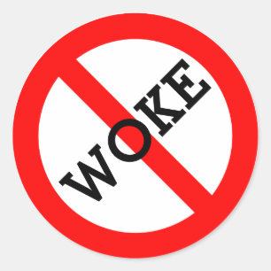 No Woke Classic Round Sticker