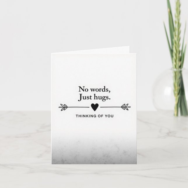 No Words Just Hugs Thinking of You Card (Front)