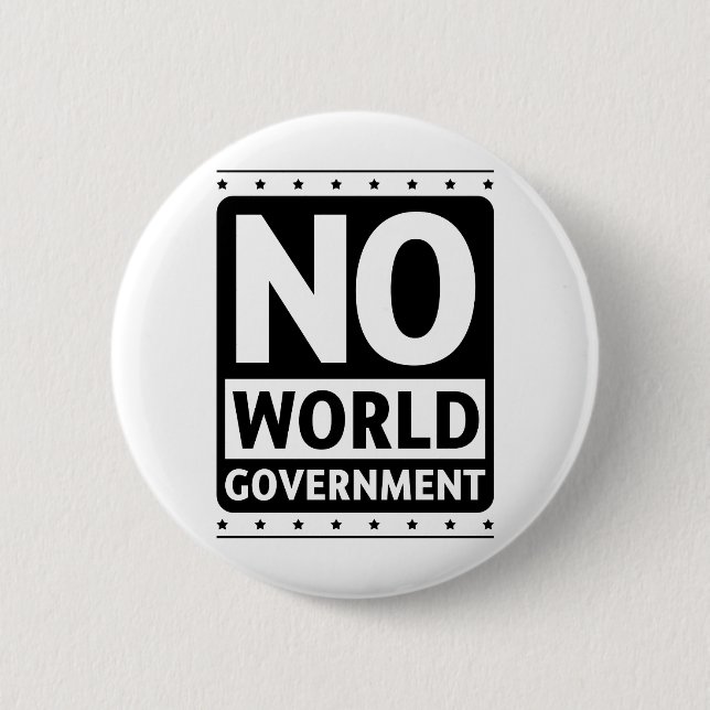 No World Government #1 2 Inch Round Button (Front)