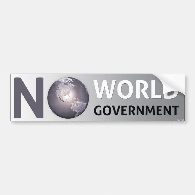 No World Government Bumper Sticker (Front)