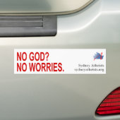 No Worries Bumper Sticker (On Car)