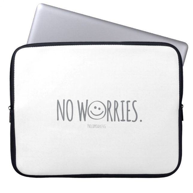 No Worries Laptop Case (Front)