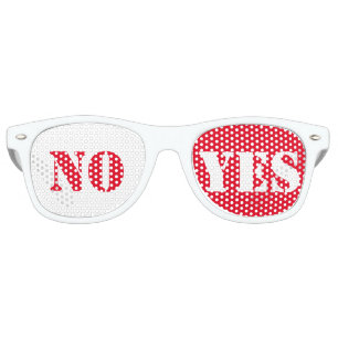 NO YES. Text Design Retro Sunglasses