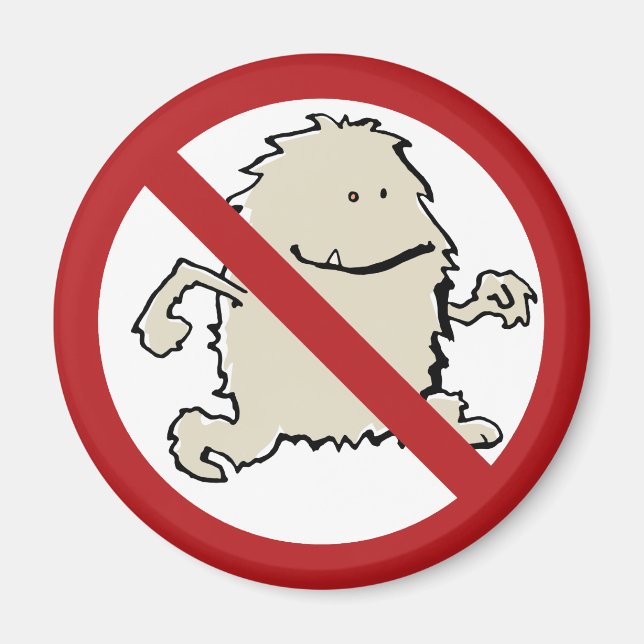 No yeti allowed! magnet (Front)