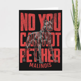 No You Can't Pet Her Malinois Funny K9 Military Ha Card