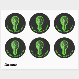 No, You Won't Glow Radiology Tech Design Classic Round Sticker