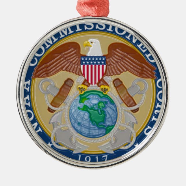 NOAA Commissioned Corps seal Metal Ornament (Front)