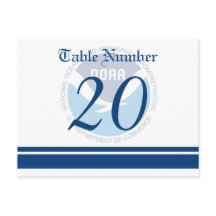 NOAA Wedding Table Nimber Postcard
