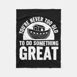 Noah Ark Church Christian Travel Faith You're Neve Fleece Blanket