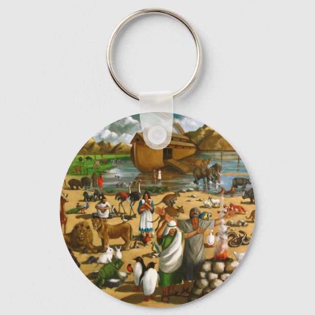 NOAH, ARK: ORIGINAL PAINTING: AFTER FLOOD KEYCHAIN (Front)