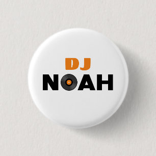 Noah DJ 1 Inch Round Button