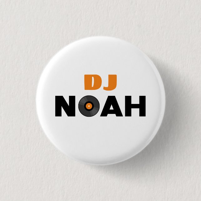 Noah DJ 1 Inch Round Button (Front)