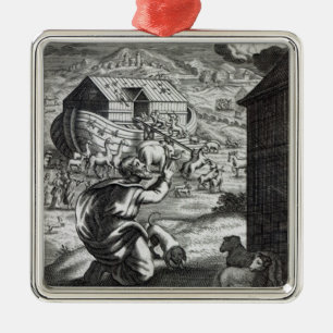 Noah entreth the Ark Metal Ornament