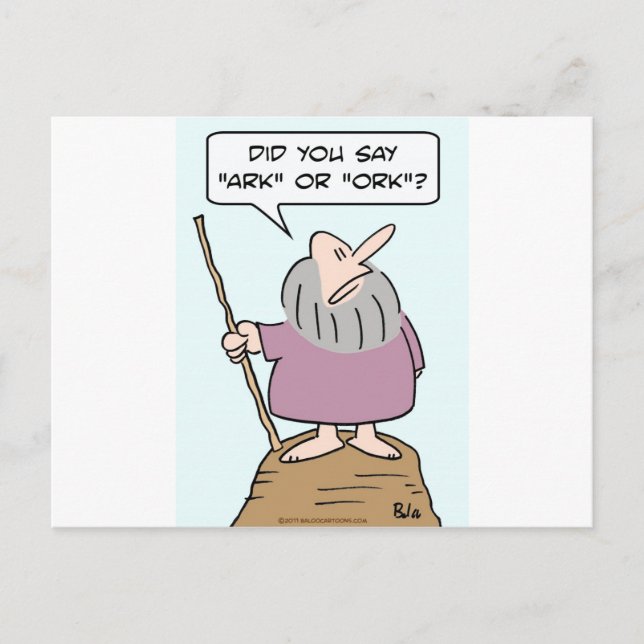 noah god ark ork bible flood postcard (Front)