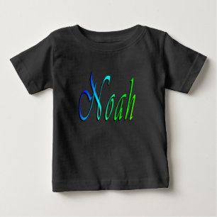 Noah, Nom, Logo, T-shirt noir pour bébé