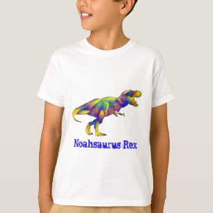 Noah osaurus Funny Running T Rex Dinosaur Art T-Shirt