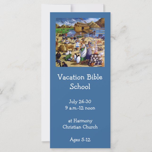 NOAH PEINTURE : VACANCES BIBLE INVITATION SCOLAIRE (Devant)
