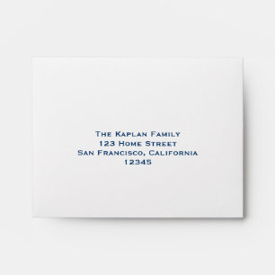 Noah RSVP Bar Mitzvah Wedding Blue Lined Envelopes